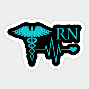 Nurse Heart Graduation Nursing School RN Sticker